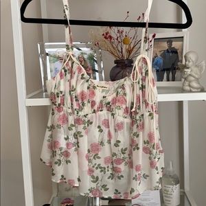 for love and lemons floral chiffon top